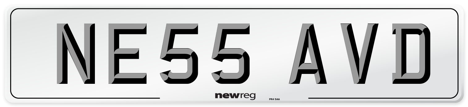 NE55 AVD Number Plate from New Reg